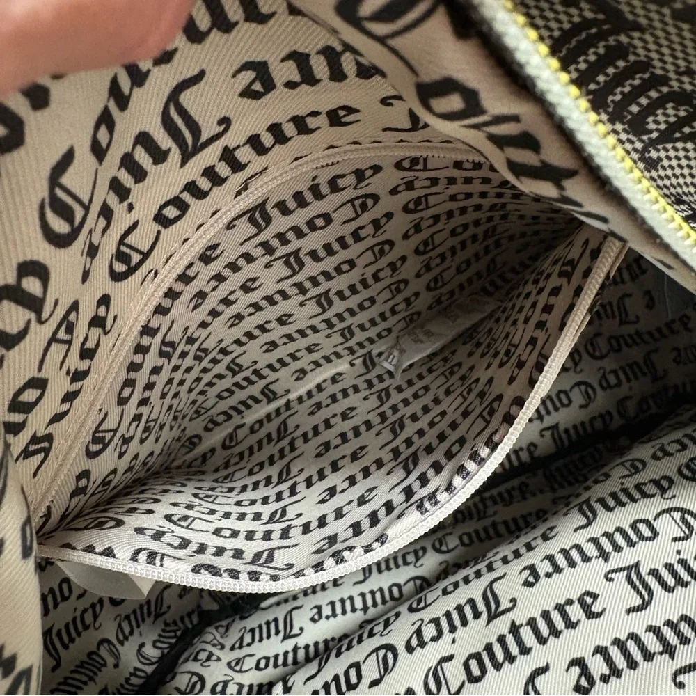 Juicy Couture Neon Yellow-Trim Logo Mini Backpack